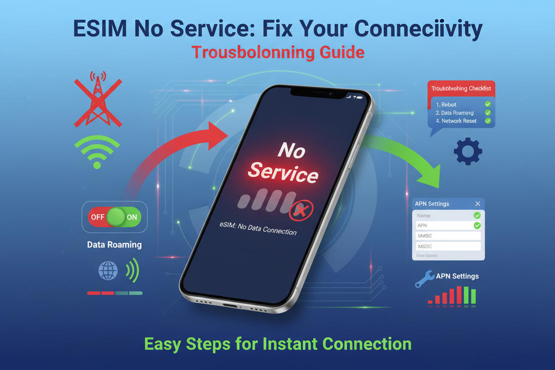 Why Does eSIM Show 'No Service'? Secrets to Checking APN Settings & Data Roaming