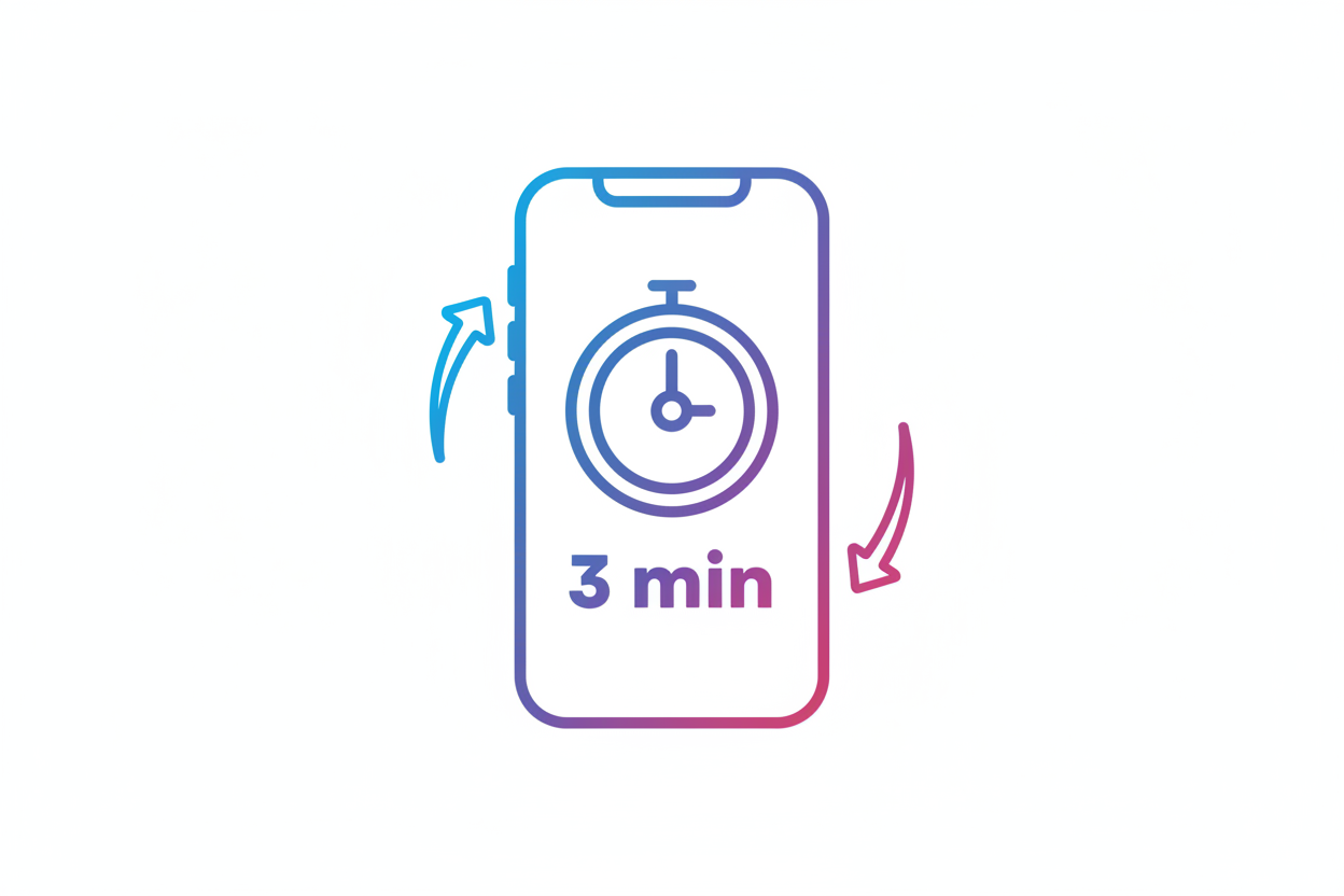 Easy 3-Minute Setup Icon