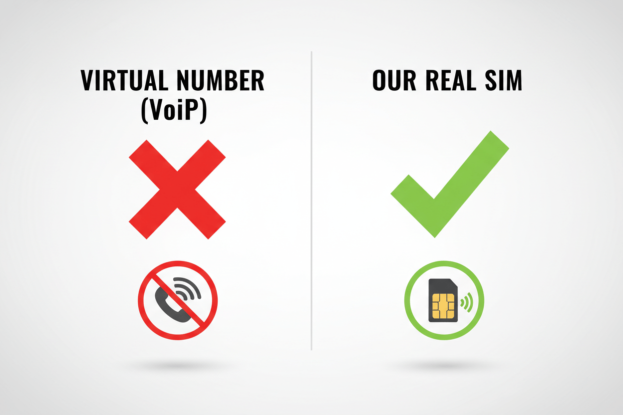 Genuine USA/UK Physical SIM for SMS Verification (Non - VoIP) - Allsim shop