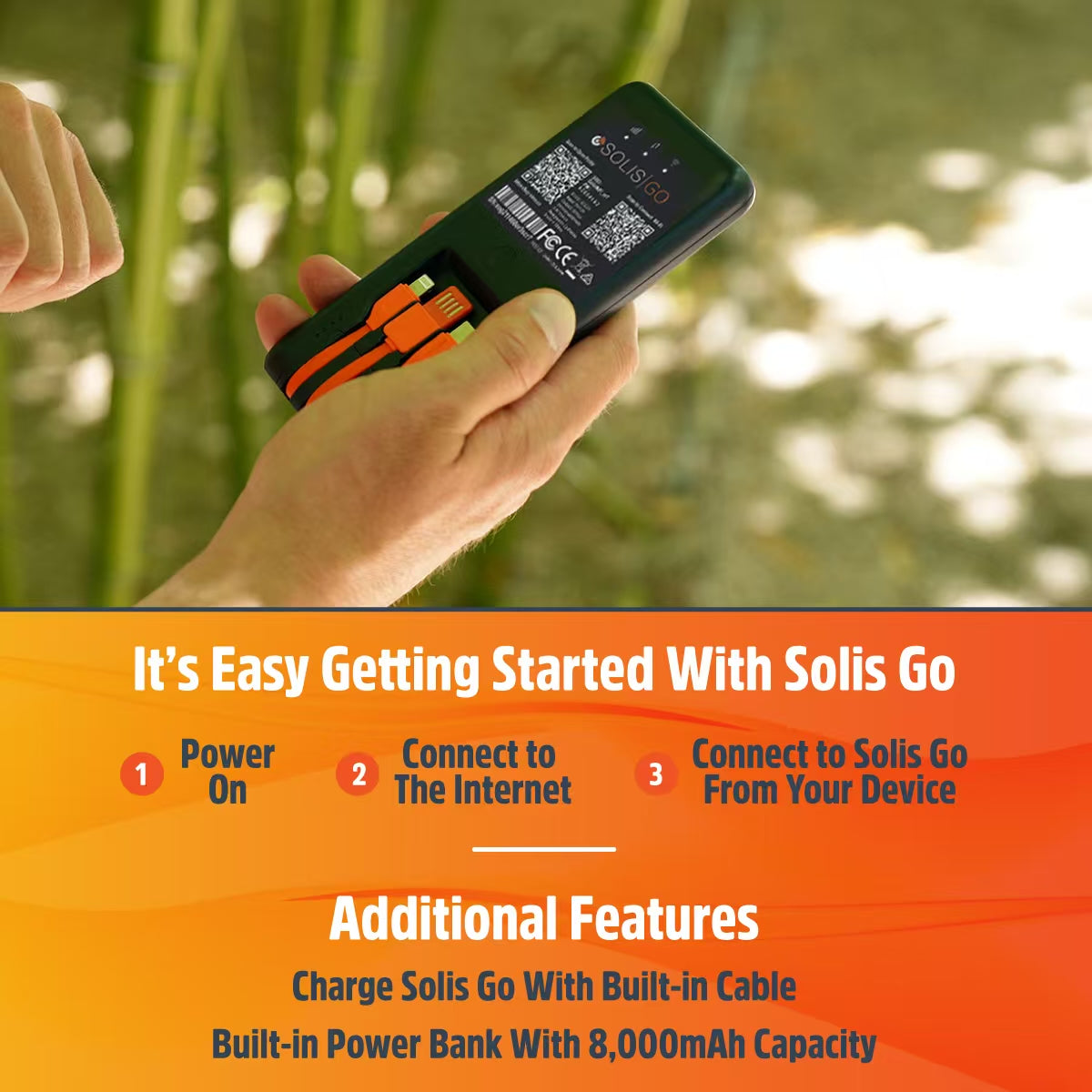 SOLIS GO Portable WiFi Hotspot & Power Bank with Lifetime Global Data - Allsim shop