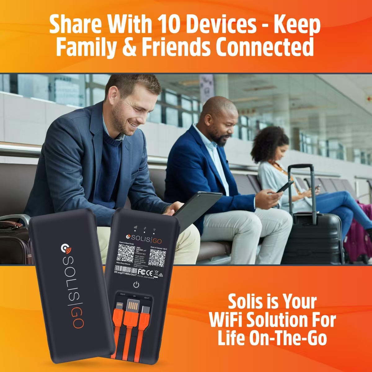 SOLIS GO Portable WiFi Hotspot & Power Bank with Lifetime Global Data - Allsim shop
